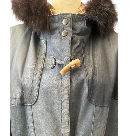 J. Percy for Marvin Richards Suede Leather Hooded Jacket L - Picture 2 of 11